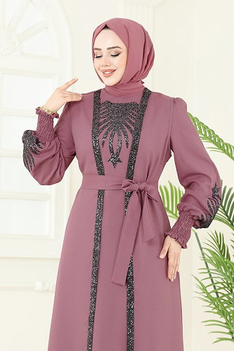 moda selvim طقم وردي 2758ASMK1074 - Thumbnail