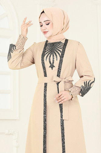 moda selvim طقم بيج 2758ASMK1074 - Thumbnail