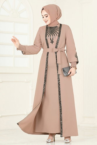 moda selvim طقم بيج 2758ASMK1074 - Thumbnail