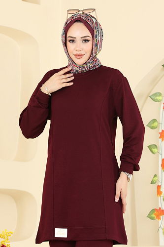 moda selvim Combined 2758AYD574 Burgundy - Thumbnail
