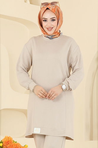 moda selvim طقم بيج 2758AYD574 - Thumbnail