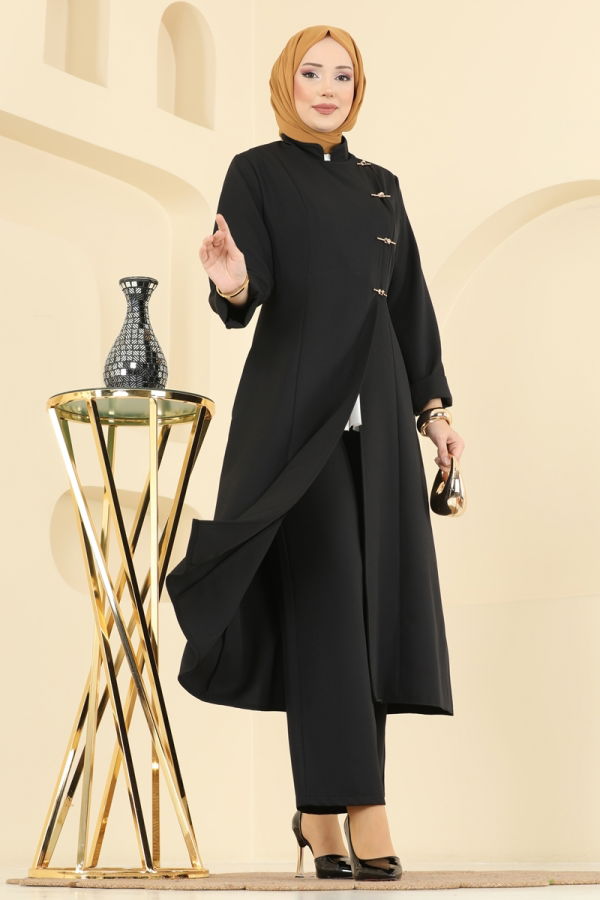 Modaselvim Hijab Combinations Combined 2758SL432 Black
