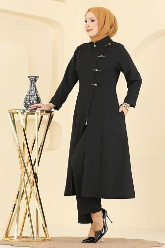 moda selvim طقم أسود 2758SL432 - Thumbnail