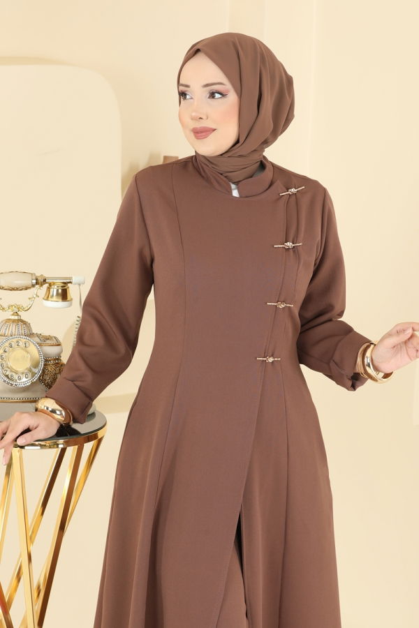 Modaselvim Hijab Combinations Combined 2758SL432 Brown