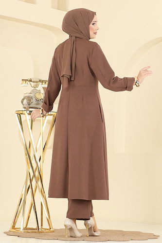 moda selvim طقم بني 2758SL432 - Thumbnail