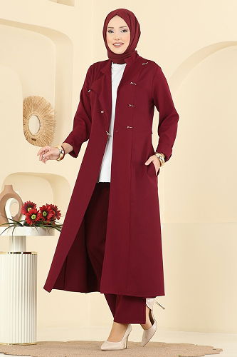 moda selvim Combined 2758SL432 Burgundy - Thumbnail