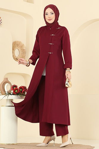 moda selvim Combined 2758SL432 Burgundy - Thumbnail