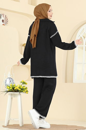 moda selvim طقم أسود 2759AYD574 - Thumbnail