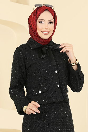 moda selvim طقم أسود 2759SL432 - Thumbnail