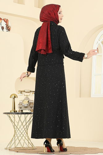 moda selvim طقم أسود 2759SL432 - Thumbnail