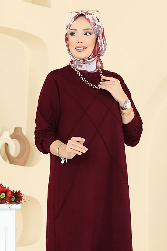 moda selvim Combined 2762AYD574 Burgundy - Thumbnail