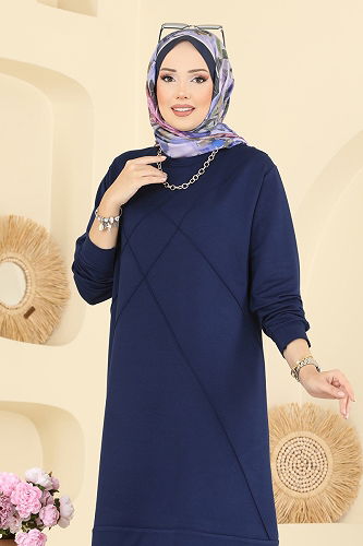 moda selvim طقم كحلي 2762AYD574 - Thumbnail