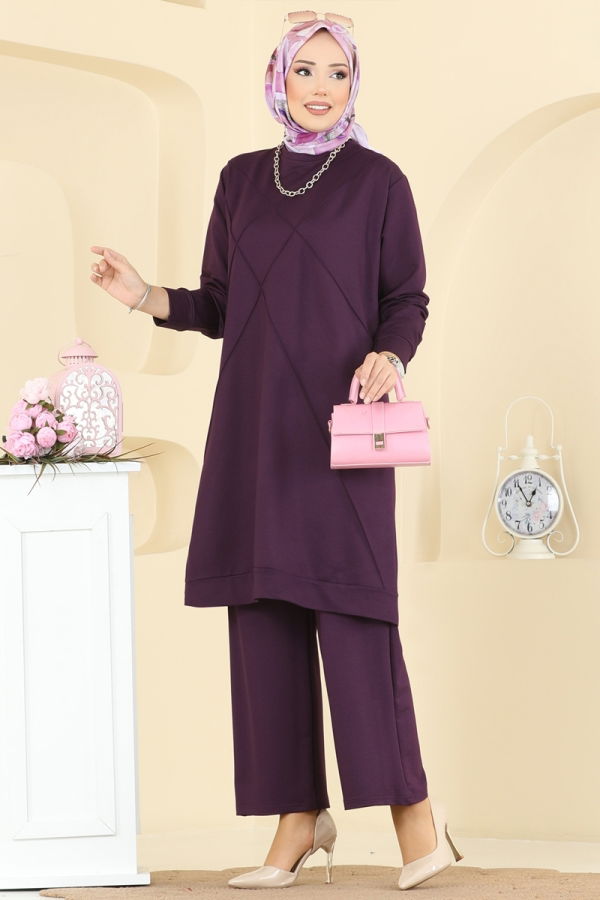 Modaselvim الاطقم طقم أرجواني 2762AYD574