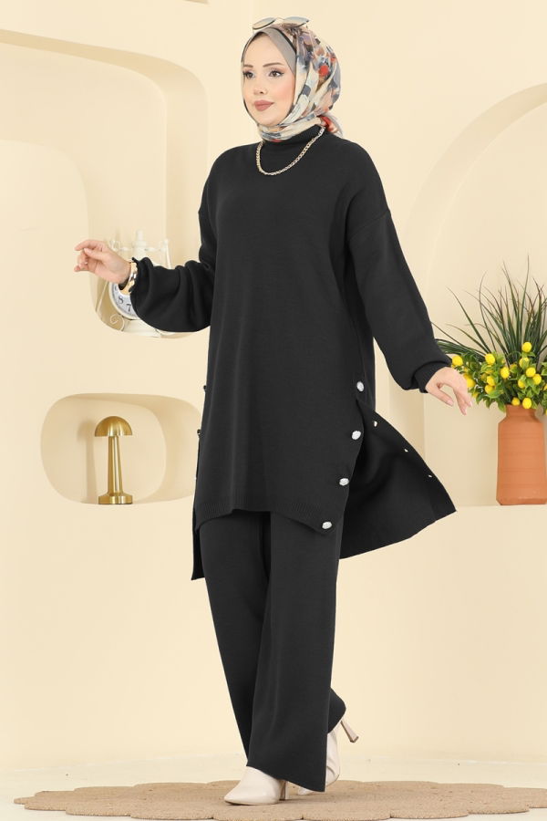 Modaselvim Hijab Combinations Combined 2763AYD574 Black