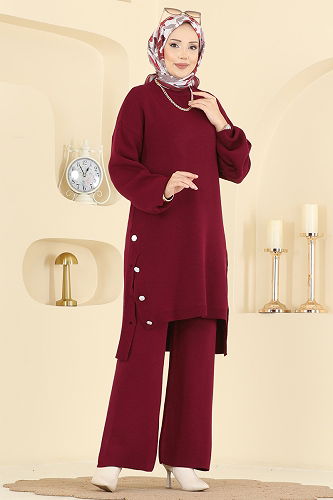 moda selvim Combined 2763AYD574 Burgundy - Thumbnail