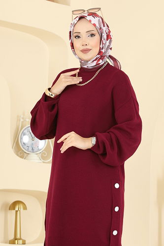 moda selvim Combined 2763AYD574 Burgundy - Thumbnail