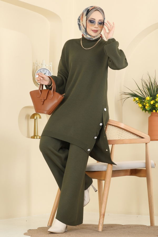 Modaselvim الاطقم طقم اخضر عفني 2763AYD574