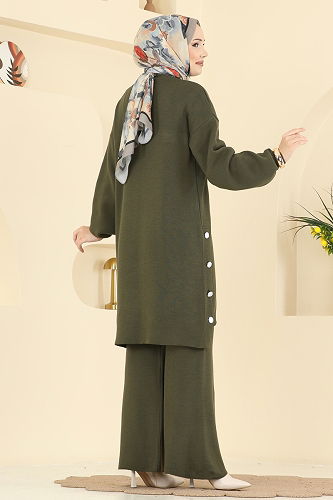 moda selvim طقم اخضر عفني 2763AYD574 - Thumbnail