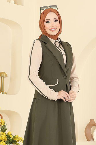 moda selvim طقم اخضر عفني 2763SL432 - Thumbnail