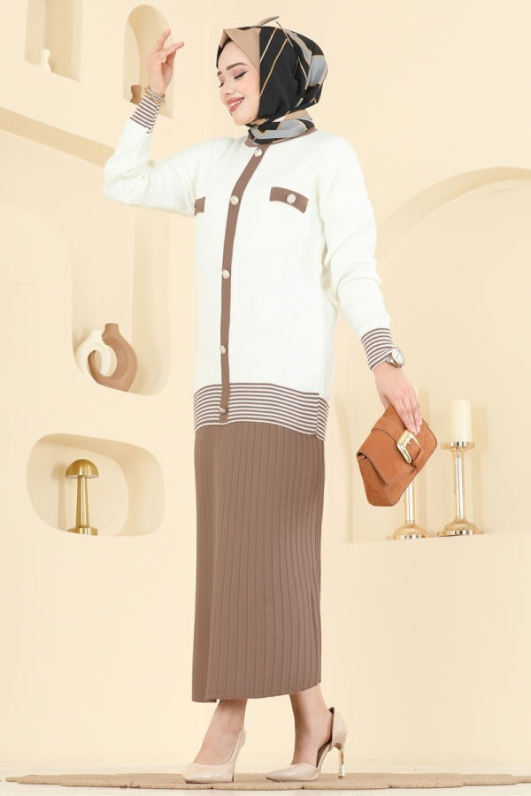 Modaselvim Hijab Combinations Combined 2765AYD574 Biscuit