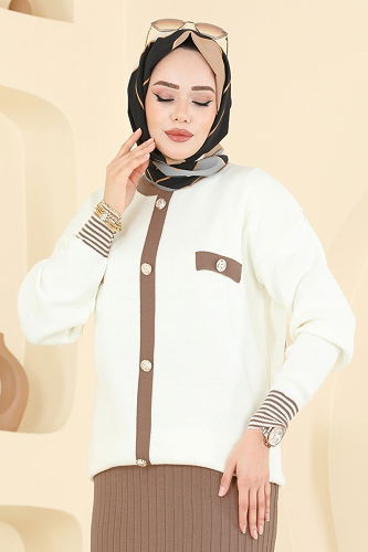 moda selvim طقم عسلي فاتح 2765AYD574 - Thumbnail