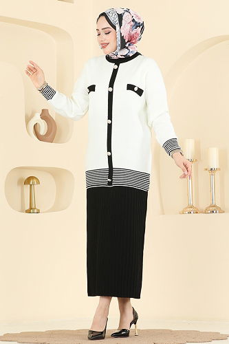 moda selvim طقم أسود 2765AYD574 - Thumbnail