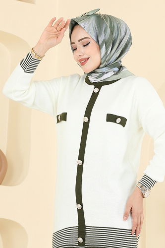 moda selvim طقم اخضر عفني 2765AYD574 - Thumbnail