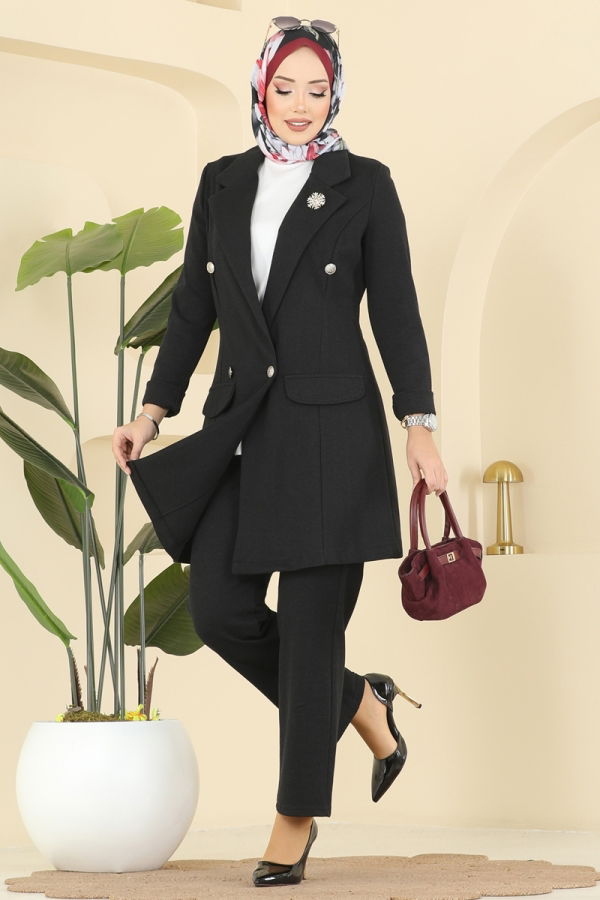 Modaselvim Hijab Combinations Combined 2766SL432 Anthracite