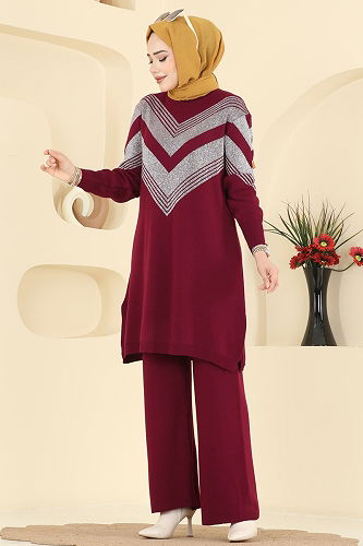 moda selvim Combined 2767AYD574 Burgundy - Thumbnail
