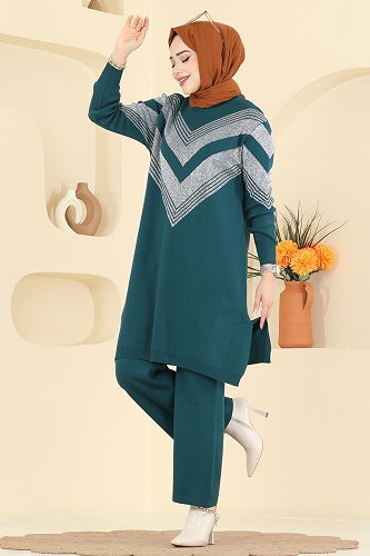 moda selvim طقم بترولي 2767AYD574 - Thumbnail