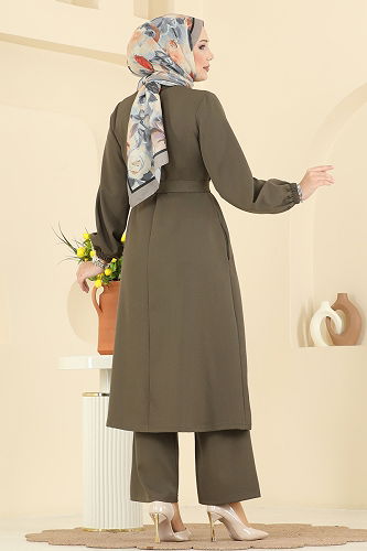 moda selvim طقم اخضر عفني 2767SL432 - Thumbnail