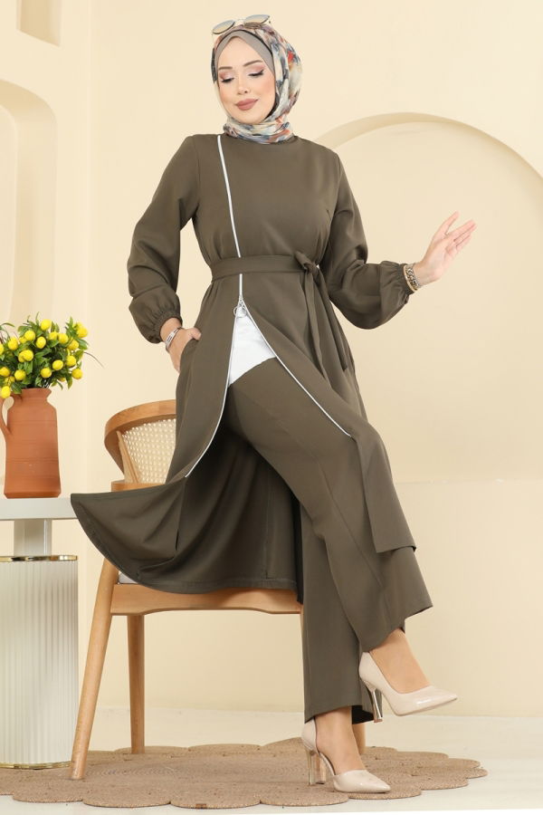 Modaselvim الاطقم طقم اخضر عفني 2767SL432