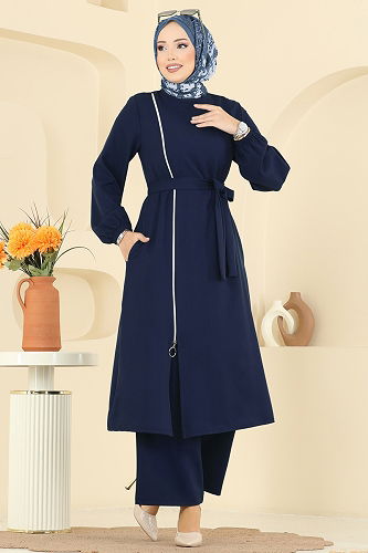 moda selvim طقم كحلي 2767SL432 - Thumbnail