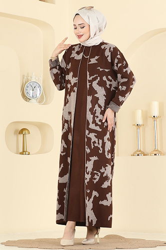 moda selvim طقم بني 2768AYD574 - Thumbnail