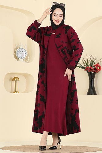 moda selvim Combined 2768AYD574 Burgundy - Thumbnail