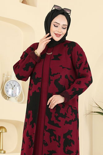 moda selvim Combined 2768AYD574 Burgundy - Thumbnail