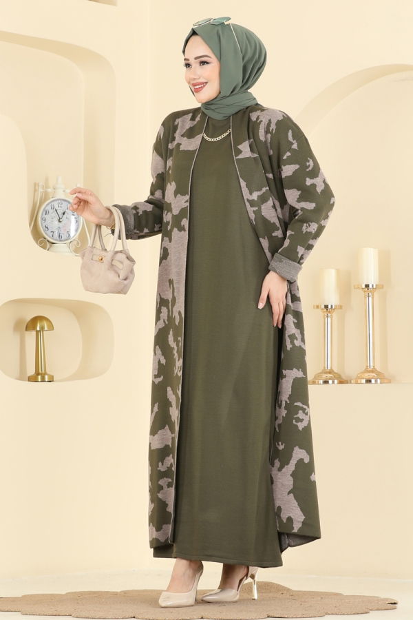 Modaselvim Hijab Combinations Combined 2768AYD574 Khaki