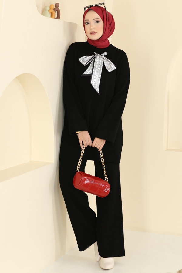 Modaselvim Hijab Combinations Combined 2771AYD574 Black