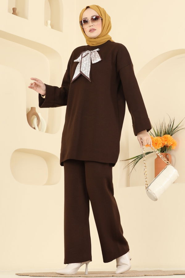 Modaselvim Hijab Combinations Combined 2771AYD574 Brown