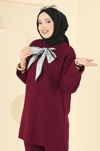 moda selvim Combined 2771AYD574 Burgundy - Thumbnail