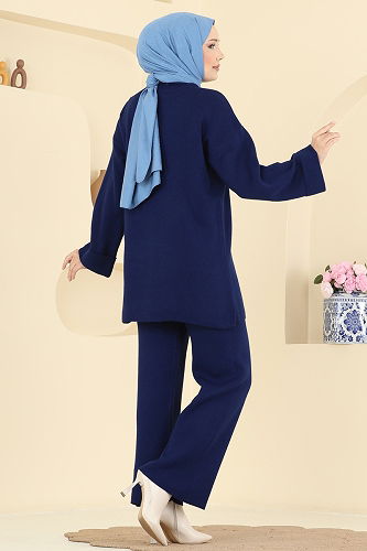 moda selvim طقم كحلي 2771AYD574 - Thumbnail