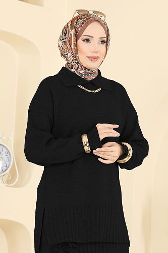 moda selvim طقم أسود 2773AYD574 - Thumbnail