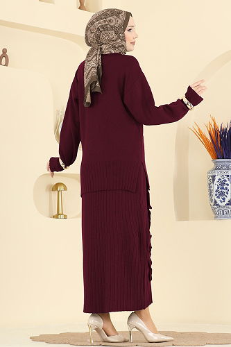 moda selvim Combined 2773AYD574 Burgundy - Thumbnail