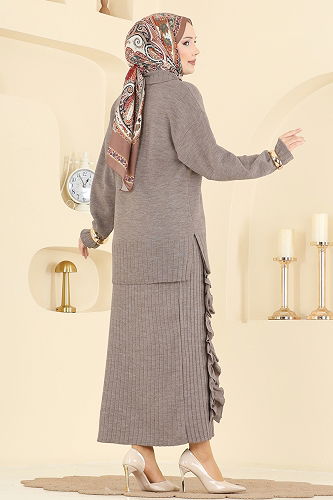 moda selvim طقم بيج 2773AYD574 - Thumbnail