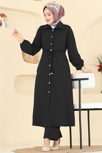 moda selvim طقم أسود 2773SL432 - Thumbnail