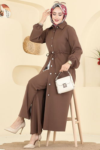 moda selvim طقم بني 2773SL432 - Thumbnail