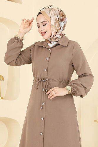 moda selvim طقم بيج غامق 2773SL432 - Thumbnail