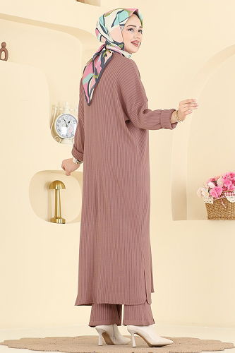 moda selvim طقم وردي 2774AYD574 - Thumbnail