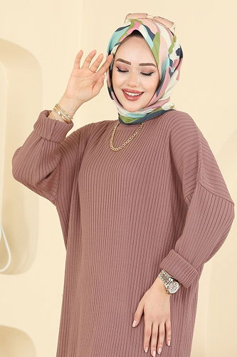 moda selvim طقم وردي 2774AYD574 - Thumbnail