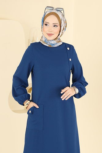 moda selvim طقم أزرق غامق 2774MH427 - Thumbnail